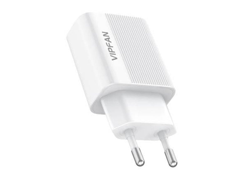 Vipfan Wall charger  E01 1x USB 2.4A (white)