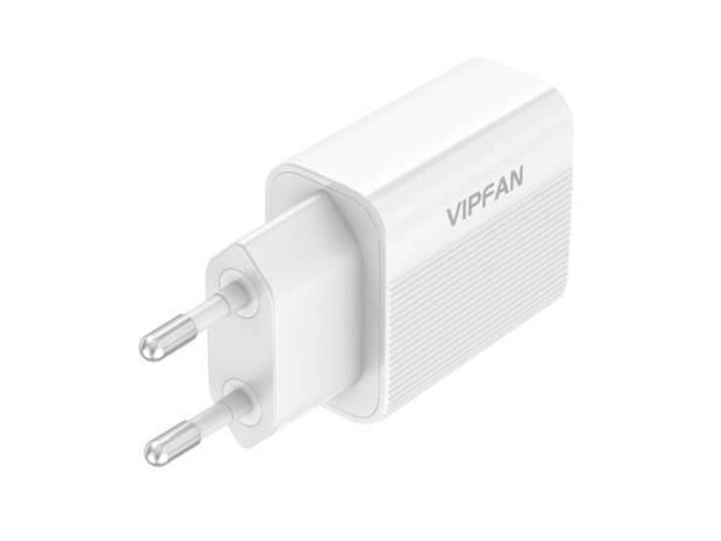 Vipfan Wall charger  E01 1x USB 2.4A (white)