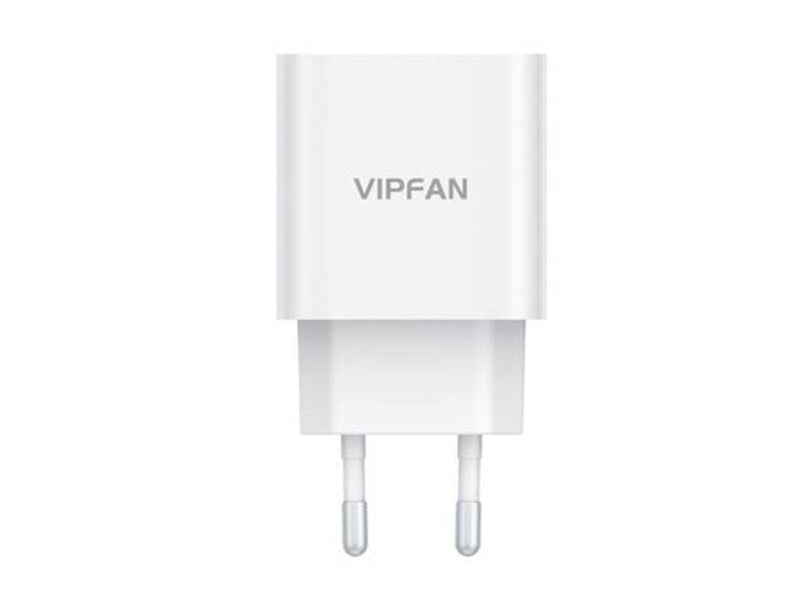 Vipfan Wall charger  E04 USB-C 20W QC 3.0 + Lightning cable (white)