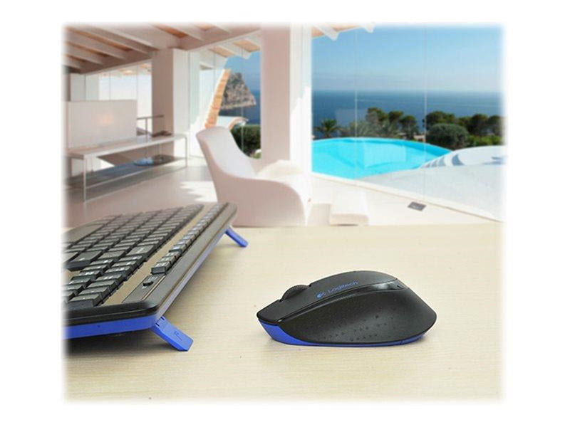 Logitech Wireless Combo MK345 - Tastatur & Maus Set - Französisch - Schwarz