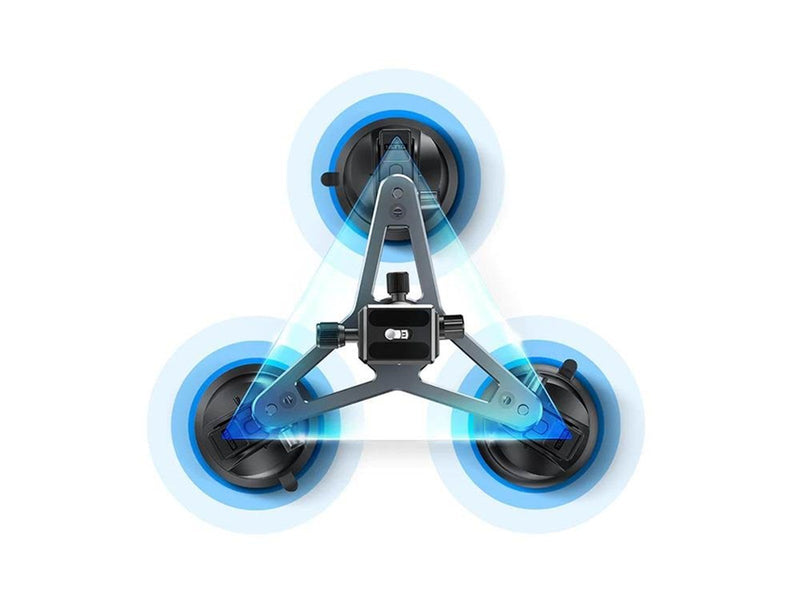 TELESIN Three-Arm Suction Mount - TE-TSB-001