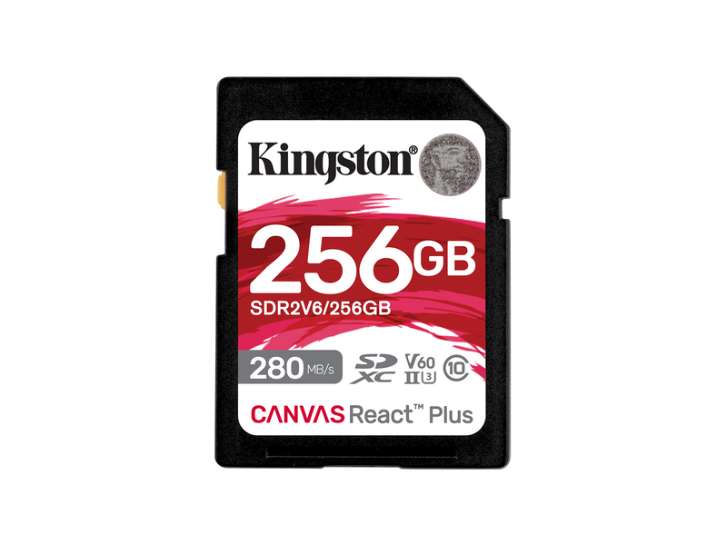 Kingston Canvas React Plus V60 SD - 280MB/s - 256GB