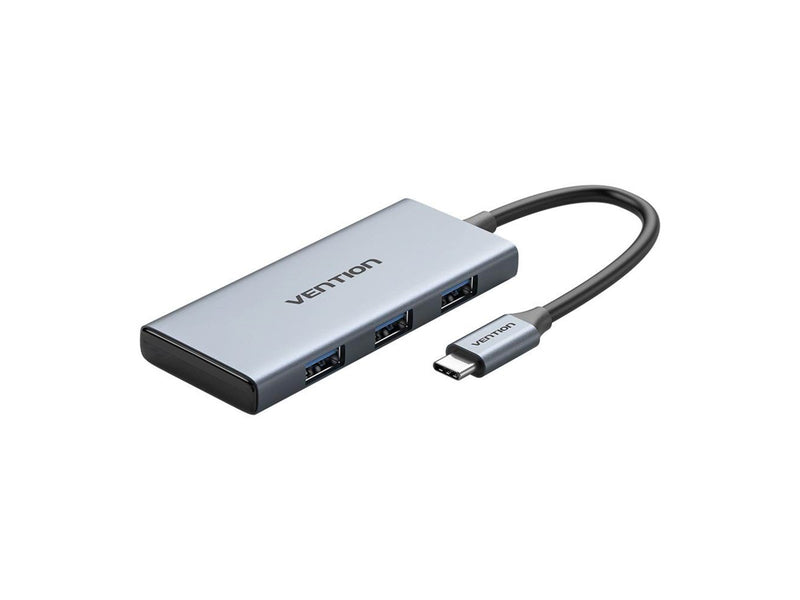 Vention TOOHB USB-C to HDMI 3x USB 3.0 SD TF hub 0.15m (Gray) USB-Hubs - USB 3.0 - 3 - Grau
