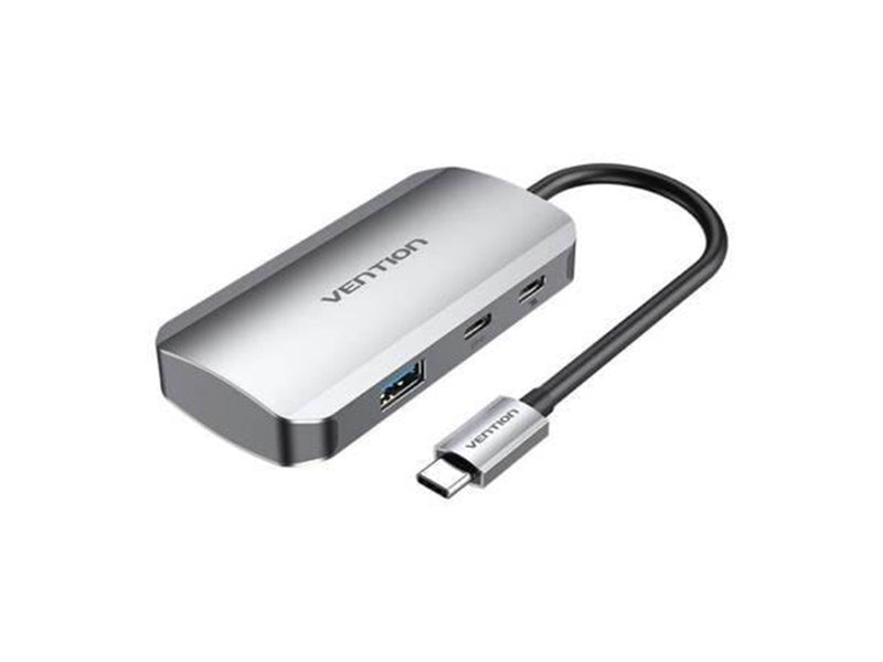 Vention Docking Station USB-C to USB-C 3x USB3.0 PD 0.15m Grey