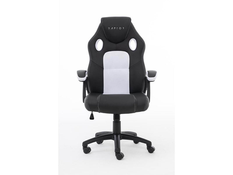 Raptor Gaming Chair GS-40 Compact PU & Fabric Black/White