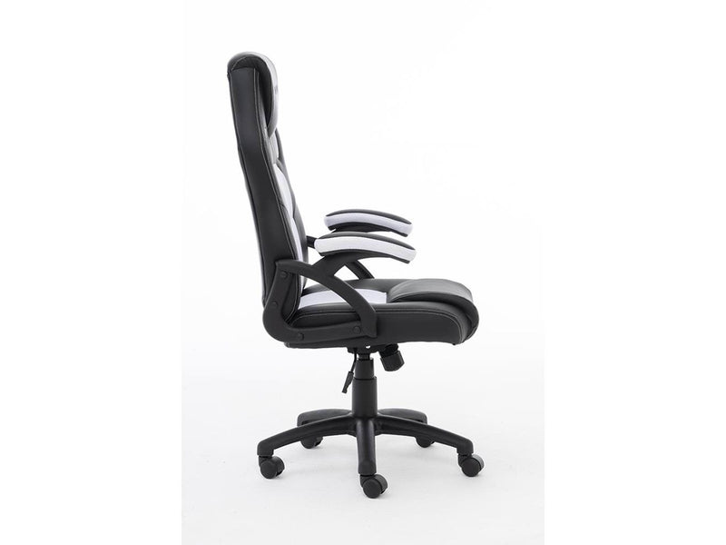 Raptor Gaming Chair GS-40 Compact PU & Fabric Black/White