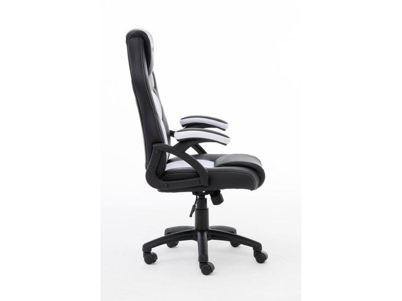 Raptor Gaming Chair GS-40 Compact PU & Fabric Black/White