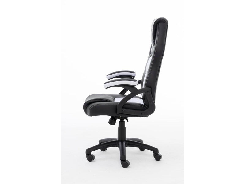 Raptor Gaming Chair GS-40 Compact PU & Fabric Black/White