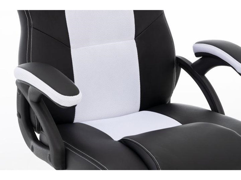 Raptor Gaming Chair GS-40 Compact PU & Fabric Black/White
