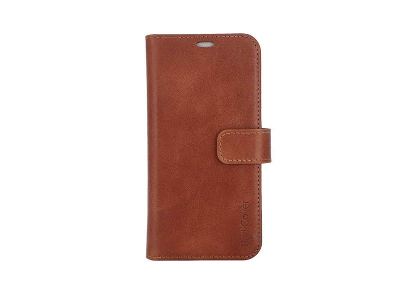 Radicover Wallet Case 2in1 Anti Radiation Leather MagS Brown - iPhone 15
