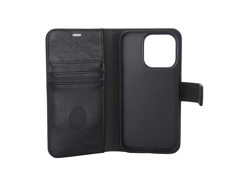 Radicover Wallet Case 2in1 Anti Radiation Leather MagS Black - iPhone 15 Pro
