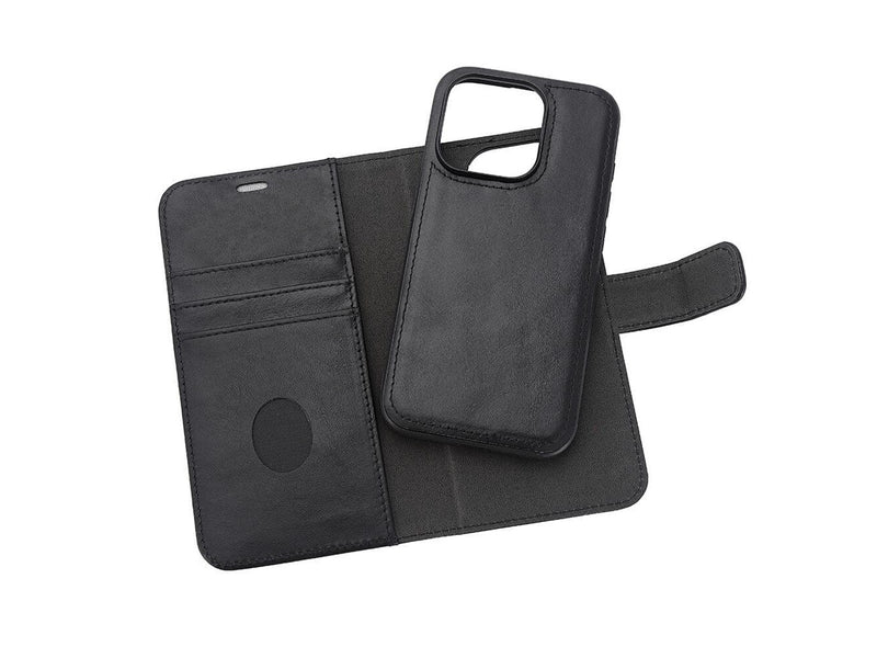Radicover Wallet Case 2in1 Anti Radiation Leather MagS Black - iPhone 15 Pro