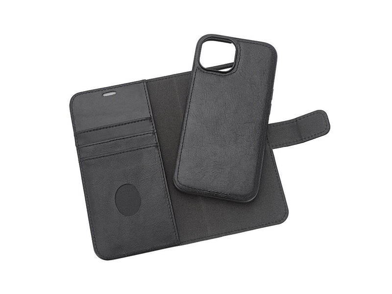 Radicover Wallet Case 2in1 Anti Radiation Leather MagS Black - iPhone 15