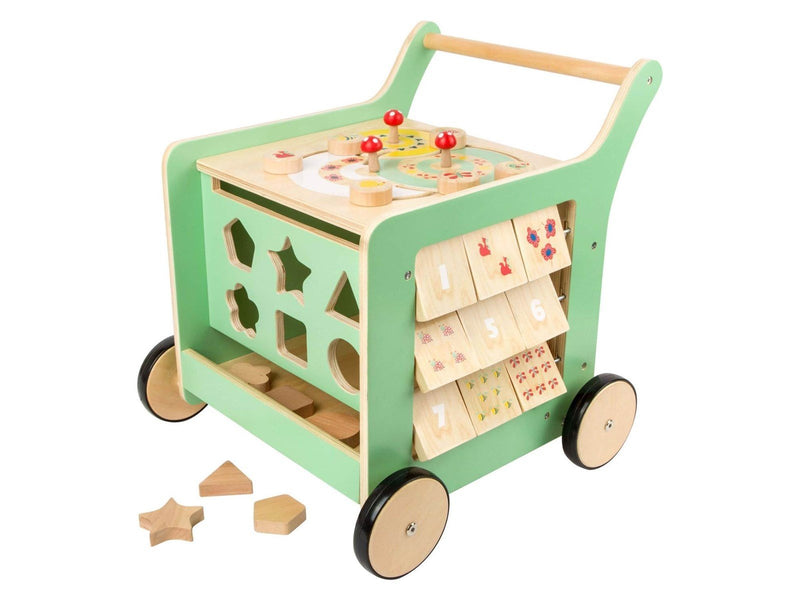 Small Foot Wooden Baby Walker Walker Activity Center Pastel Green
