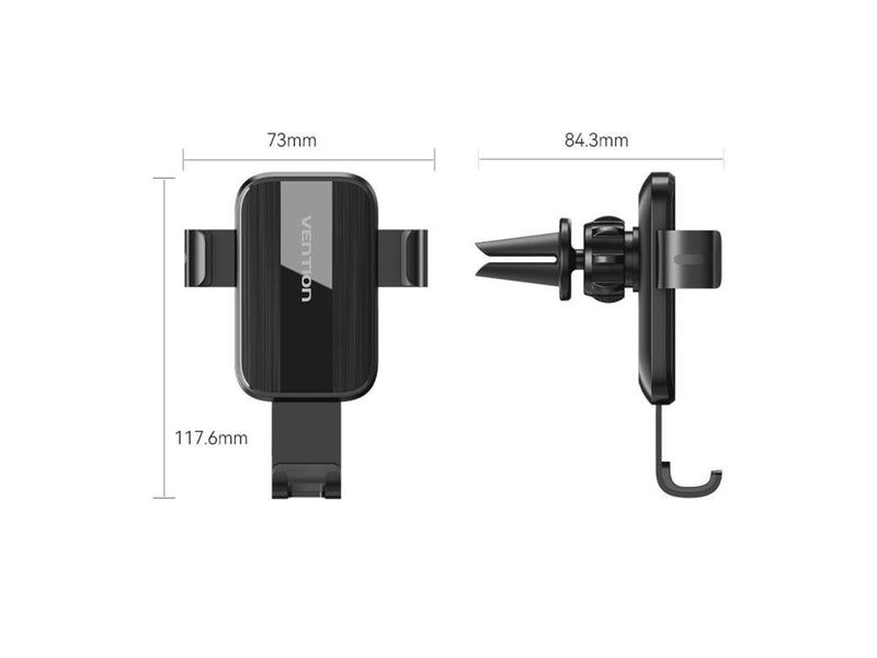 Vention Automatic Car Phone Holder with Clip Black