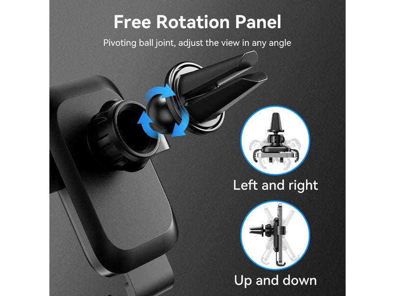 Vention Automatic Car Phone Holder with Clip Black