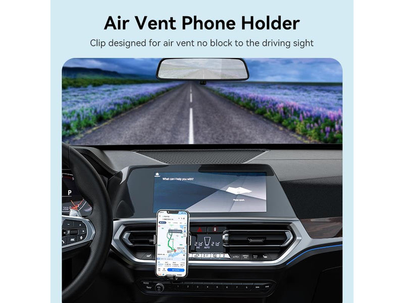 Vention Automatic Car Phone Holder with Clip Black