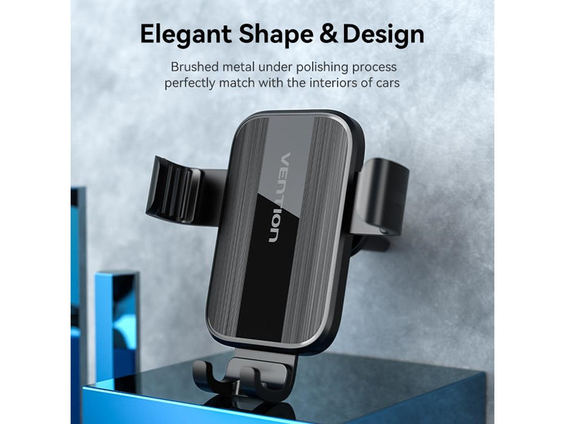 Vention Automatic Car Phone Holder with Clip Black