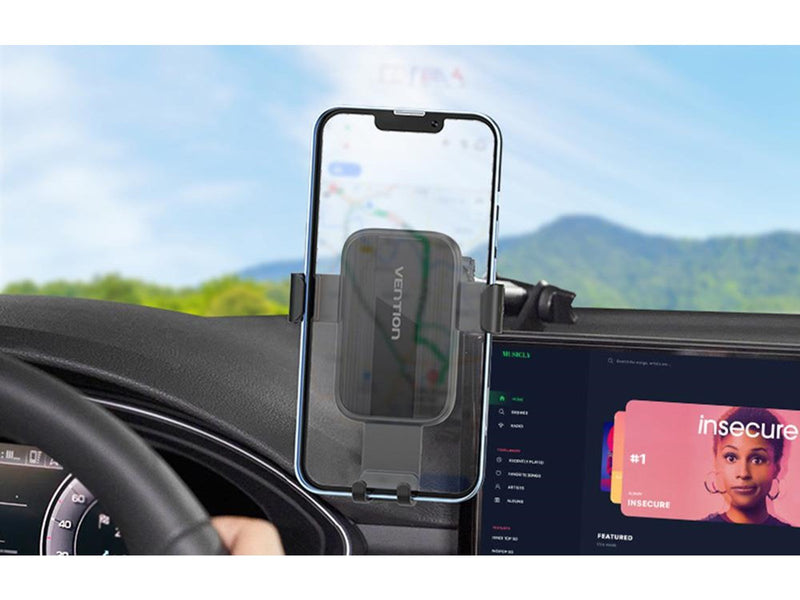 Vention Automatic Car Phone Holder with Suction Cup Black