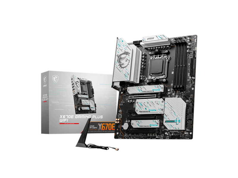 MSI X670E GAMING PLUS WIFI Mainboard - AMD X670E - AMD AM5 socket - DDR5 RAM - ATX