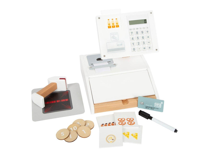Small Foot - Wooden Toy Cash Register with Scanner 15dlg.