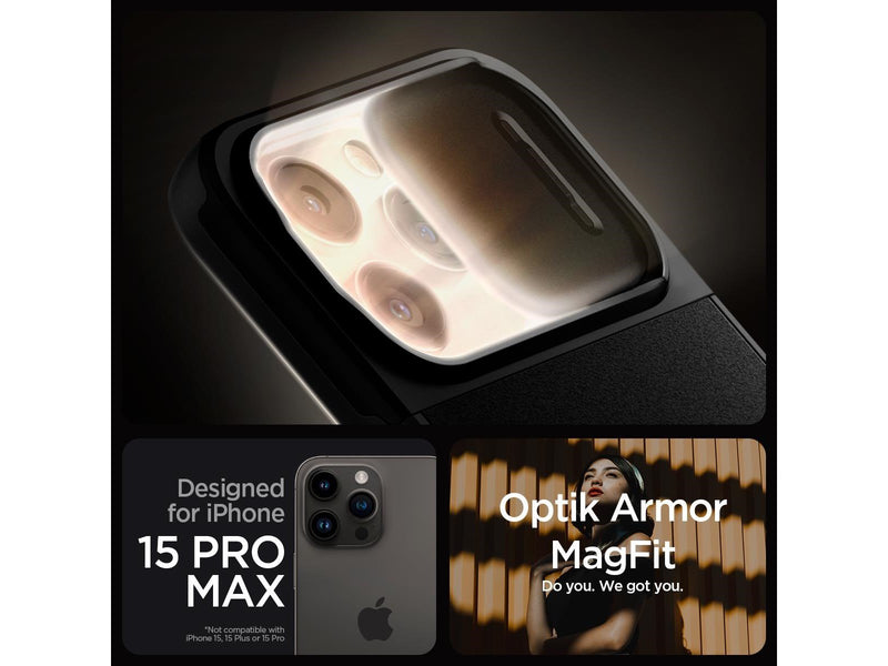 Spigen Optik Armor MagSafe - black - iPhone 15 Pro Max