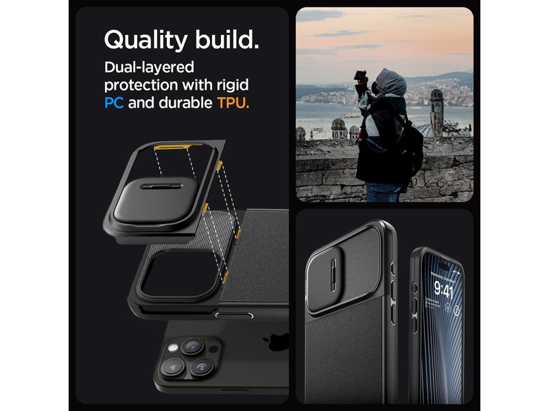 Spigen Optik Armor MagSafe - black - iPhone 15 Pro Max