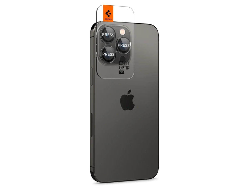 Spigen Glass tR EZ Fit Optik Pro 2 Pack - Black - iPhone 16/15/14 Pro / 16/15/14 Pro Max