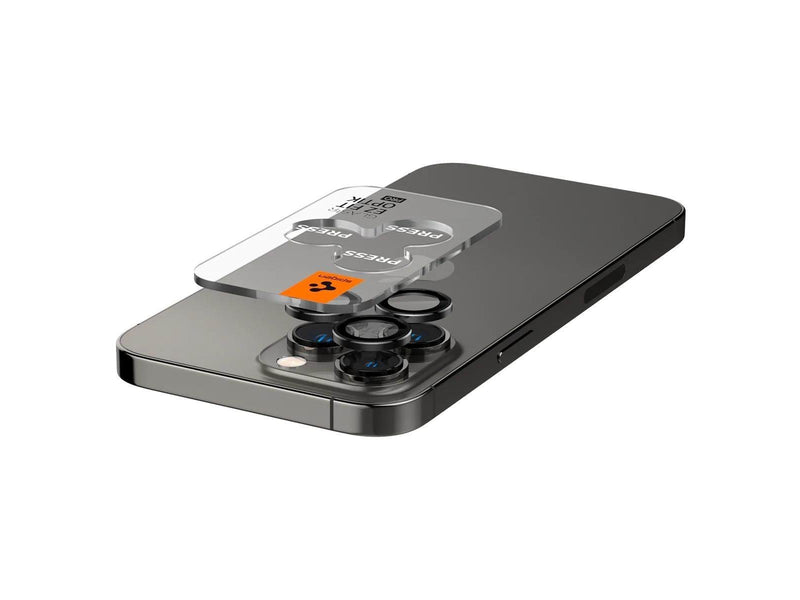Spigen Glass tR EZ Fit Optik Pro 2 Pack - Black - iPhone 16/15/14 Pro / 16/15/14 Pro Max