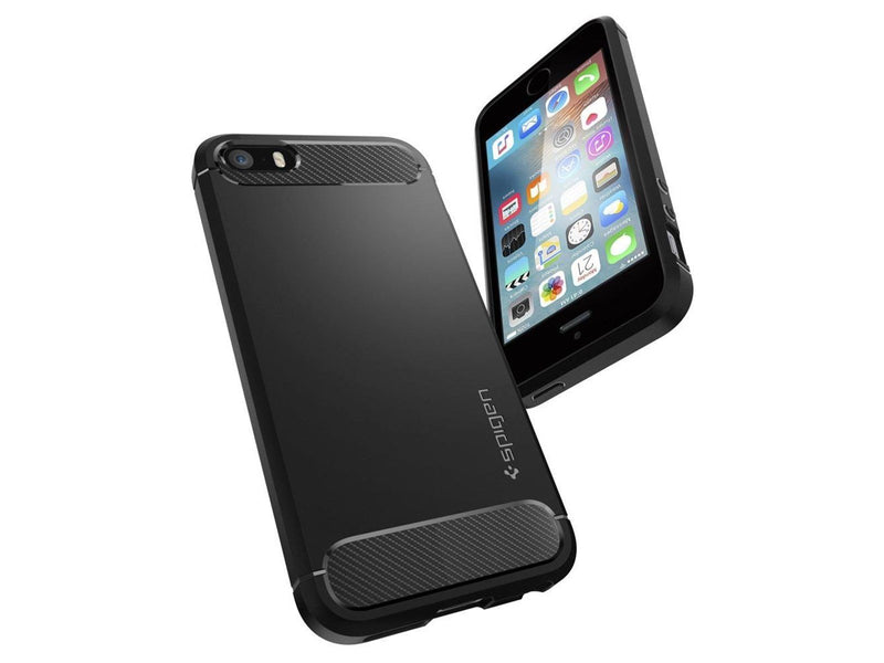 Spigen Rugged Armor - black - iPhone SE 2016/5s/5
