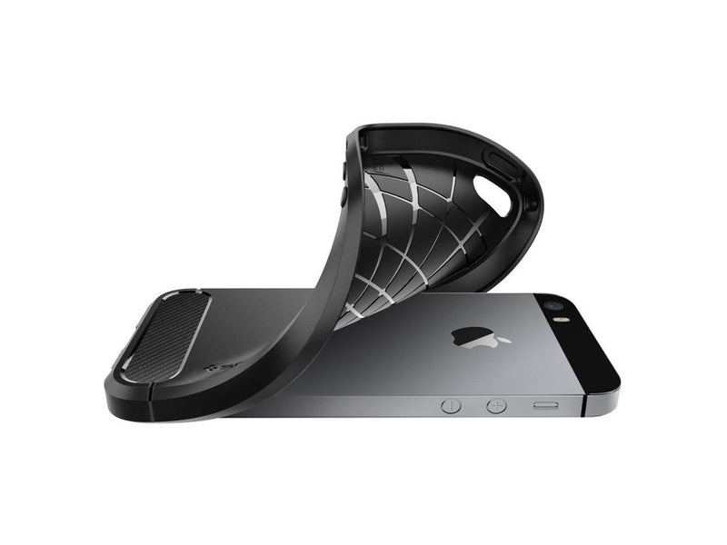 Spigen Rugged Armor - black - iPhone SE 2016/5s/5