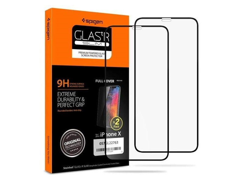Spigen Glass FC 2 Pack - black - iPhone 11 Pro/XS/X