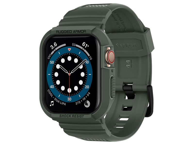 Spigen Rugged Armor Pro - green - Apple Watch 45mm/44mm