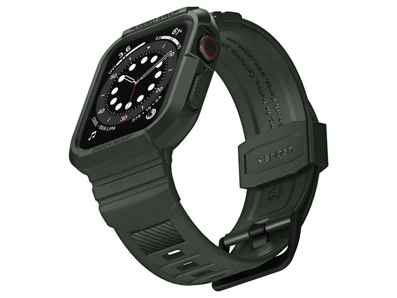 Spigen Rugged Armor Pro - green - Apple Watch 45mm/44mm