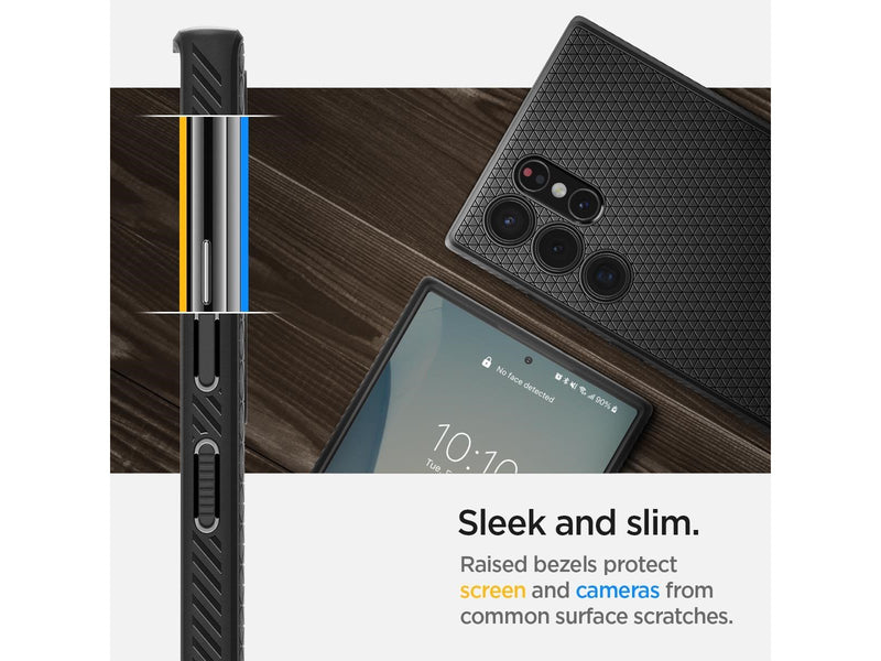 Spigen Liquid Air - matte black - Samsung Galaxy S22 Ultra