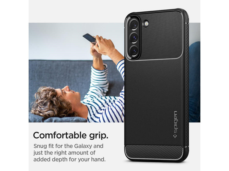 Spigen Rugged Armor - matte black - Samsung Galaxy S22