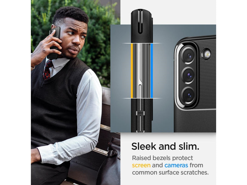 Spigen Rugged Armor - matte black - Samsung Galaxy S22