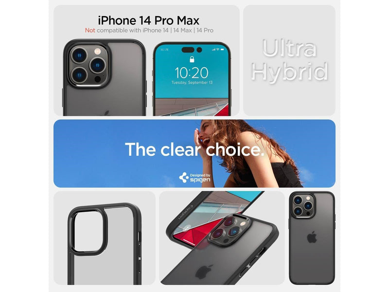 Spigen Ultra Hybrid - frost black - iPhone 14 Pro Max
