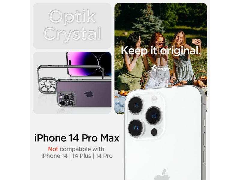Spigen Optik Crystal - chrome gray - iPhone 14 Pro Max