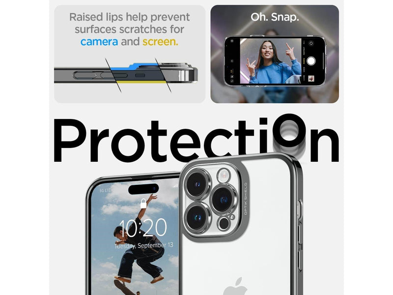 Spigen Optik Crystal - chrome gray - iPhone 14 Pro Max