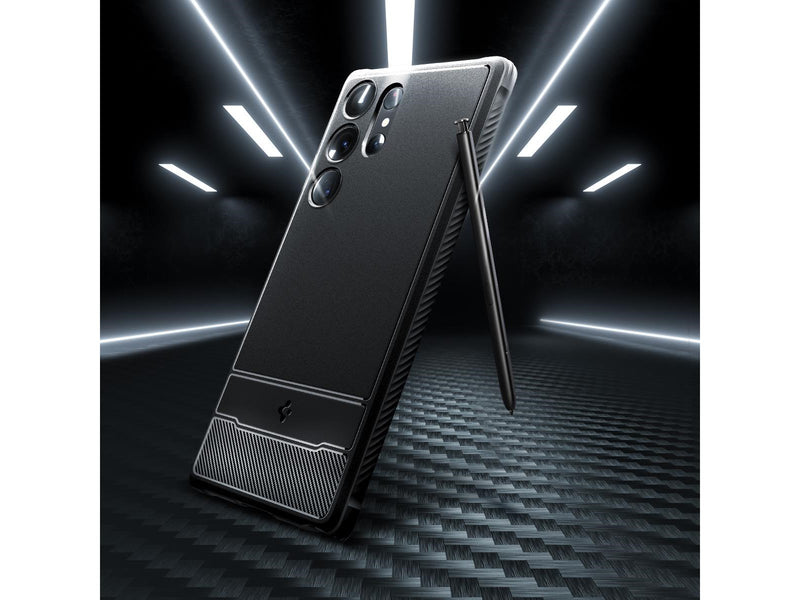 Spigen Rugged Armor - black - Samsung Galaxy S23 Ultra
