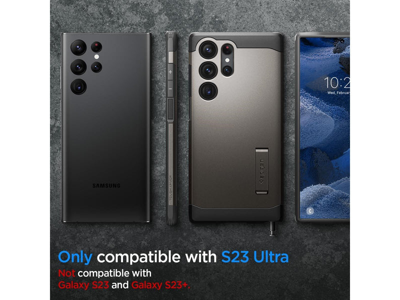 Spigen Tough Armor - gunmetal - Samsung Galaxy S23 Ultra