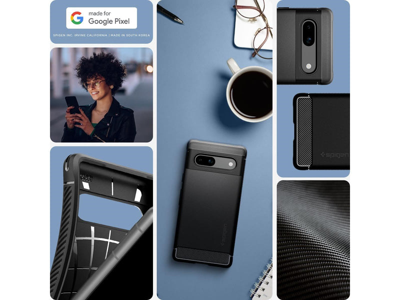 Spigen Rugged Armor - black - Google Pixel 7a