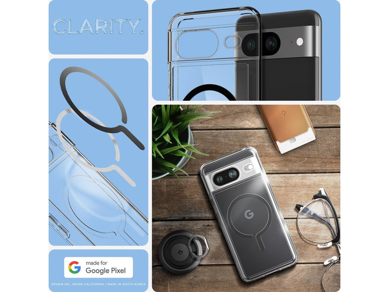 Spigen Ultra Hybrid OneTap Metal Ring MagSafe - black - Google Pixel 8