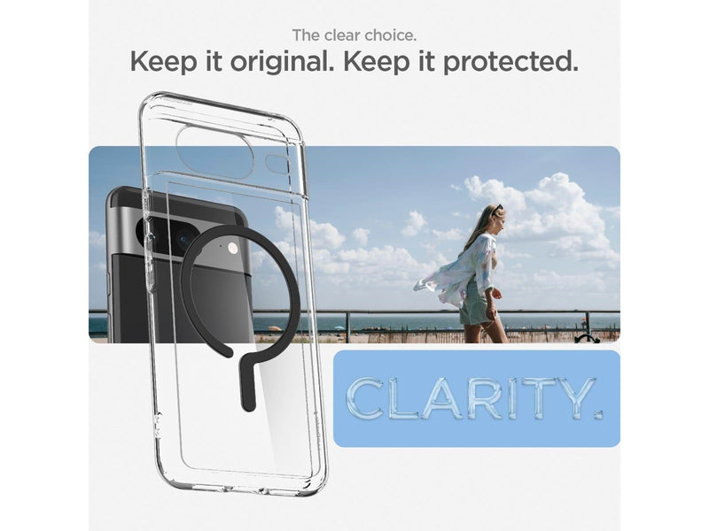 Spigen Ultra Hybrid OneTap Metal Ring MagSafe - black - Google Pixel 8