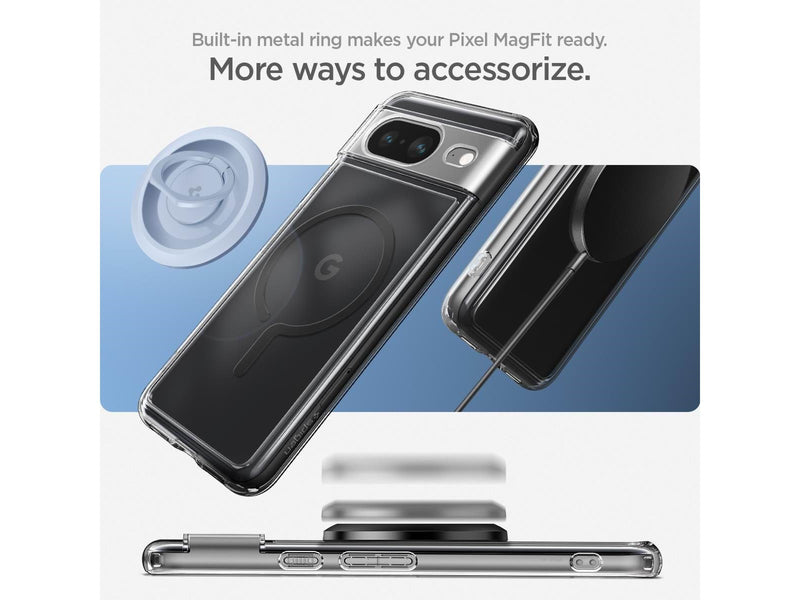 Spigen Ultra Hybrid OneTap Metal Ring MagSafe - black - Google Pixel 8