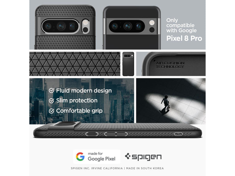 Spigen Liquid Air - matte black - Google Pixel 8 Pro
