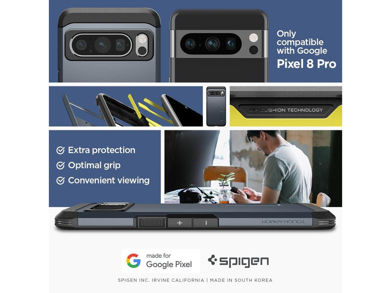 Spigen Tough Armor - metal slate - Google Pixel 8 Pro