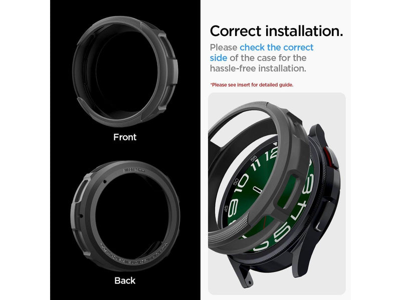 Spigen Liquid Air - matte black - Samsung Galaxy Watch6 Classic 43mm
