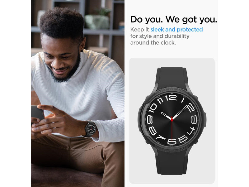 Spigen Liquid Air - matte black - Samsung Galaxy Watch6 Classic 43mm